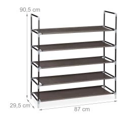 Schuhregal In Braun - (B)87 X (H)90,5 X (T)29,5 Cm 11 Schuhregal In Braun - (B)87 X (H)90,5 X (T)29,5 Cm -Relaxdays relaxdays schuhregal in braun b 87 x h 90 5 x t 29 5 cm 3