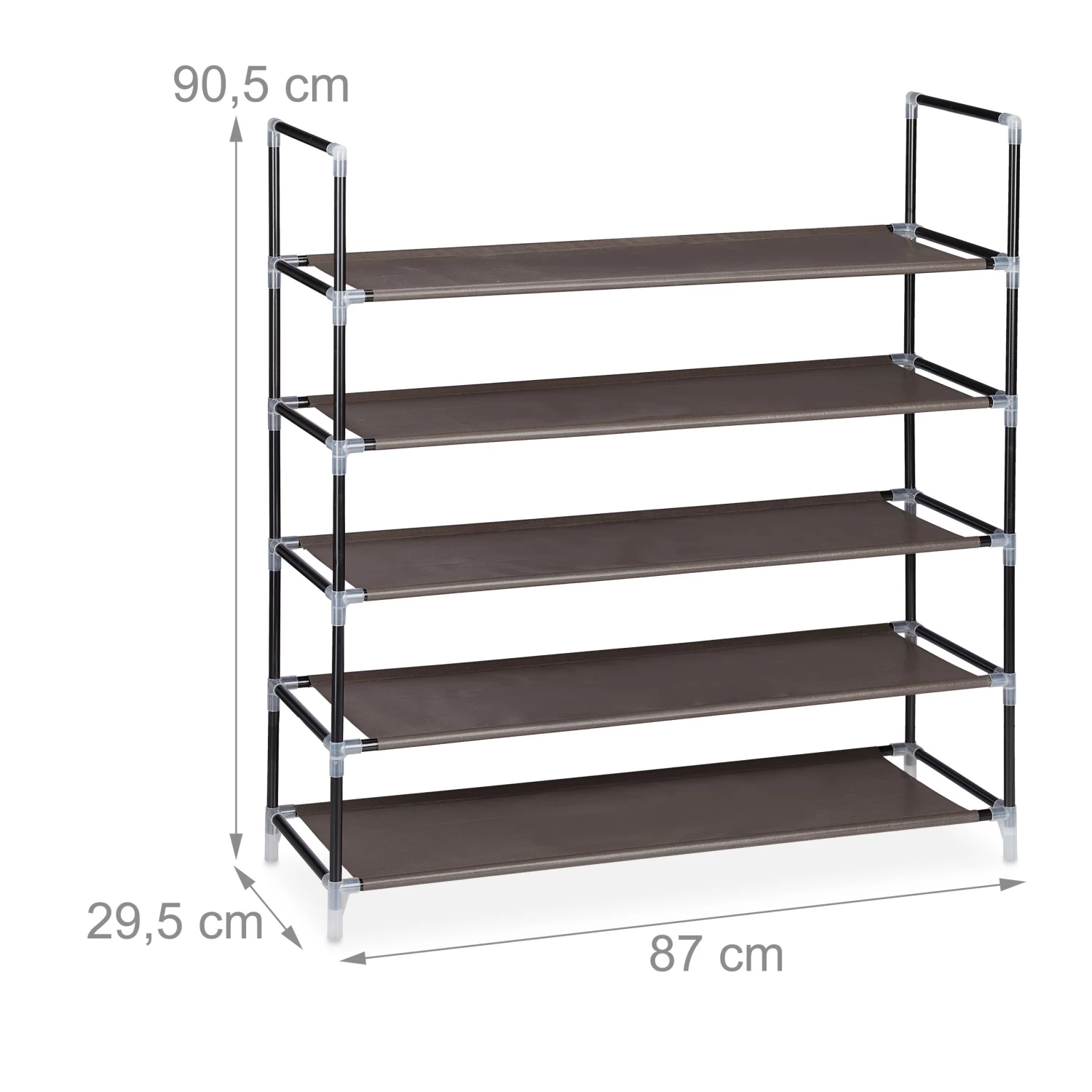 Schuhregal In Braun - (B)87 X (H)90,5 X (T)29,5 Cm 4 Schuhregal In Braun - (B)87 X (H)90,5 X (T)29,5 Cm – Bild 4