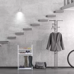 Schuhregal In Grau - (B)60 X (H)101 Cm X (T)30 Cm -Relaxdays relaxdays schuhregal in grau b 60 x h 101 cm x t 30 cm 4