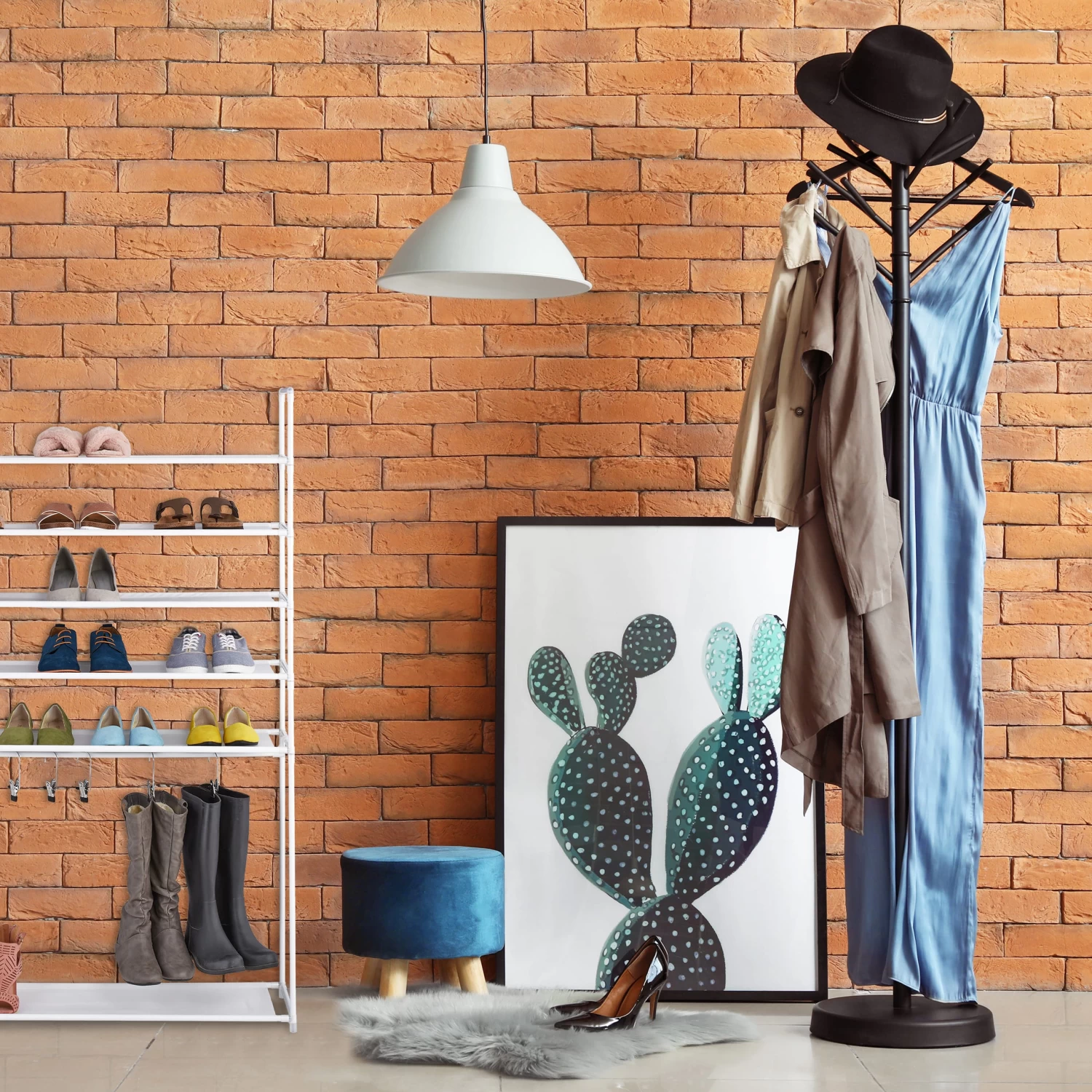 Schuhregal In Grau - (B)99 X (H)153 X (T)30 Cm 5 Schuhregal In Grau - (B)99 X (H)153 X (T)30 Cm – Bild 5