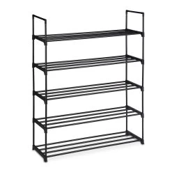 Schuhregal In Schwarz - (B)90,5 X (H)114,5 X (T)30,5 Cm