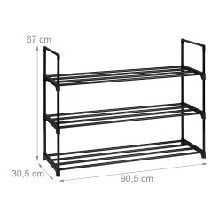 Schuhregal In Schwarz - (B)90,5 X (H)67 X (T)30,5 Cm 11 Schuhregal In Schwarz - (B)90,5 X (H)67 X (T)30,5 Cm -Relaxdays relaxdays schuhregal in schwarz b 90 5 x h 67 x t 30 5 cm 3