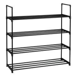 Schuhregal In Schwarz - (B)90,5 X (H)91,5 X (T)30,5 Cm