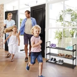 Schuhregal In Schwarz - (B)90,5 X (H)91,5 X (T)30,5 Cm -Relaxdays relaxdays schuhregal in schwarz b 90 5 x h 91 5 x t 30 5 cm 4