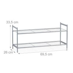 Schuhregal In Silber -Relaxdays relaxdays schuhregal in silber 3