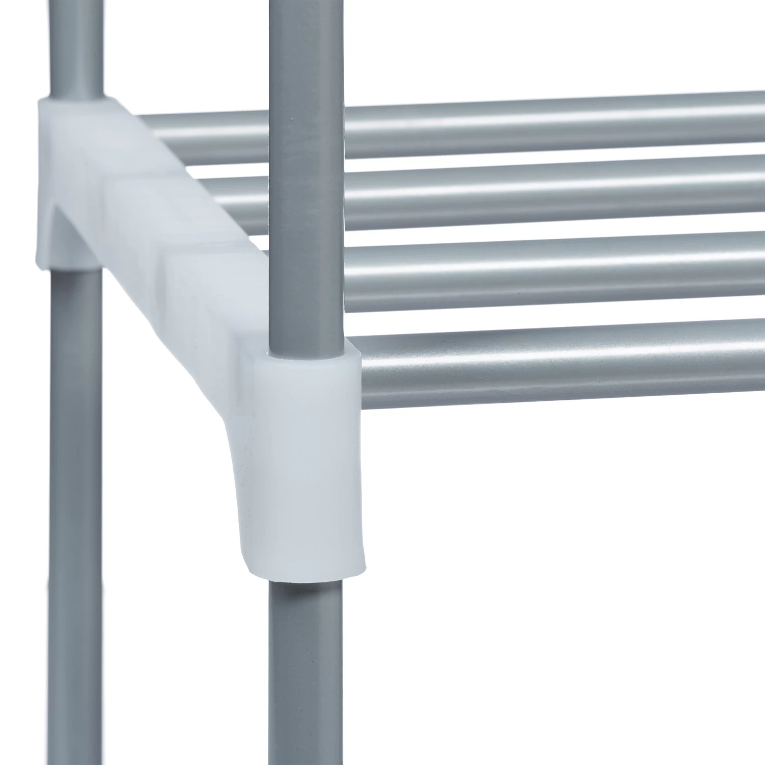 Schuhregal In Silber/ Weiß - (B)90 X (H)93 X (T)31 Cm 5 Schuhregal In Silber/ Weiß - (B)90 X (H)93 X (T)31 Cm – Bild 5