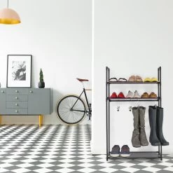 Schuhregal In Weiß - (B)60 X (H)101 Cm X (T)30 Cm -Relaxdays relaxdays schuhregal in weiss b 60 x h 101 cm x t 30 cm 4