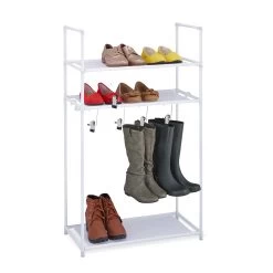 Schuhregal In Weiß - (B)60 X (H)101 Cm X (T)30 Cm -Relaxdays relaxdays schuhregal in weiss b 60 x h 101 cm x t 30 cm 7