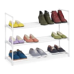 Schuhregal In Weiß - (B)90 X (H)68 X (T)30,5 Cm -Relaxdays relaxdays schuhregal in weiss b 90 x h 68 x t 30 5 cm 7