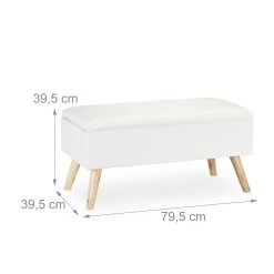 Sitzbank In Weiß - (B)79,5x (H)39,5 X (T)39,5 Cm 11 Sitzbank In Weiß - (B)79,5x (H)39,5 X (T)39,5 Cm -Relaxdays relaxdays sitzbank in weiss b 79 5x h 39 5 x t 39 5 cm 3