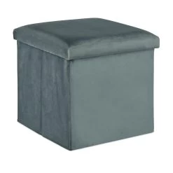 Sitzhocker Mit Stauraum In Dunkelgrau - (B)38 X (H)38 X (T)38cm