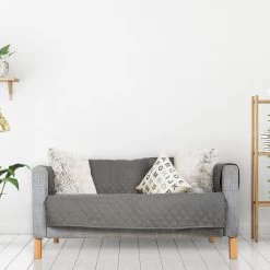 Relaxdays -Relaxdays relaxdays sofaschoner 2 sitzer in grau 1