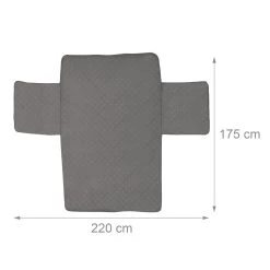 Sofaschoner 2 Sitzer In Grau -Relaxdays relaxdays sofaschoner 2 sitzer in grau 3