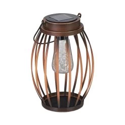 Solarlampe In Braun - (H)25,5 X Ø 18 Cm