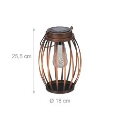 Solarlampe In Braun - (H)25,5 X Ø 18 Cm 11 Solarlampe In Braun - (H)25,5 X Ø 18 Cm -Relaxdays relaxdays solarlampe in braun h 25 5 x o 18 cm 3
