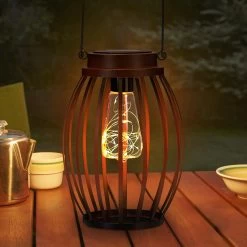 Solarlampe In Braun - (H)25,5 X Ø 18 Cm 12 Solarlampe In Braun - (H)25,5 X Ø 18 Cm -Relaxdays relaxdays solarlampe in braun h 25 5 x o 18 cm 4