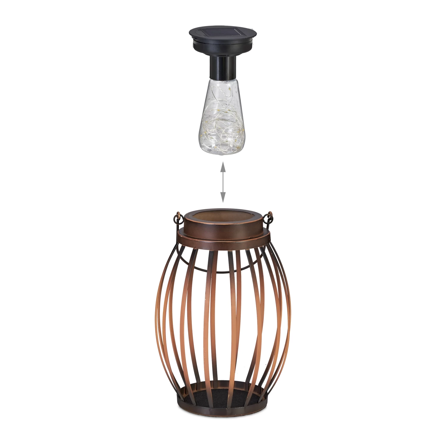 Solarlampe In Braun - (H)25,5 X Ø 18 Cm 6 Solarlampe In Braun - (H)25,5 X Ø 18 Cm – Bild 6