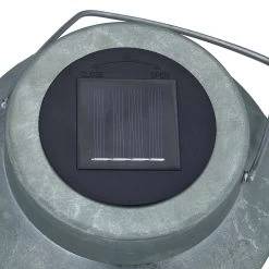 Solarlampe In Natur/ Silber - (H)26 X Ø 17 Cm -Relaxdays relaxdays solarlampe in natur silber h 26 x o 17 cm 5