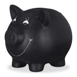 Sparschwein In Schwarz