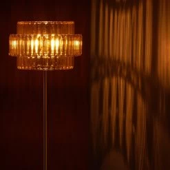 Stehlampe Gold/ Silber - (H)150 X Ø 34 Cm -Relaxdays relaxdays stehlampe gold silber h 150 x o 34 cm 2