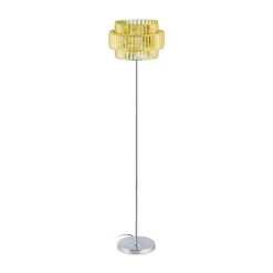 Stehlampe Gold/ Silber - (H)150 X Ø 34 Cm