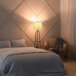 Stehlampe In Beige/ Schwarz - (H)153 X Ø 35 Cm -Relaxdays relaxdays stehlampe in beige schwarz h 153 x o 35 cm 4