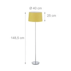 Stehlampe In Gelb - (H)148,5 X Ø40 Cm 11 Stehlampe In Gelb - (H)148,5 X Ø40 Cm -Relaxdays relaxdays stehlampe in gelb h 148 5 x o40 cm 3