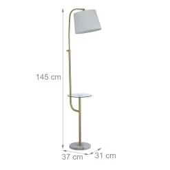 Stehlampe In Gold/ Weiß - (B)37 X (H)145 X (T)31 Cm 11 Stehlampe In Gold/ Weiß - (B)37 X (H)145 X (T)31 Cm -Relaxdays relaxdays stehlampe in gold weiss b 37 x h 145 x t 31 cm 3