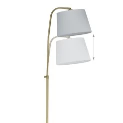 Stehlampe In Gold/ Weiß - (B)37 X (H)145 X (T)31 Cm 13 Stehlampe In Gold/ Weiß - (B)37 X (H)145 X (T)31 Cm -Relaxdays relaxdays stehlampe in gold weiss b 37 x h 145 x t 31 cm 5