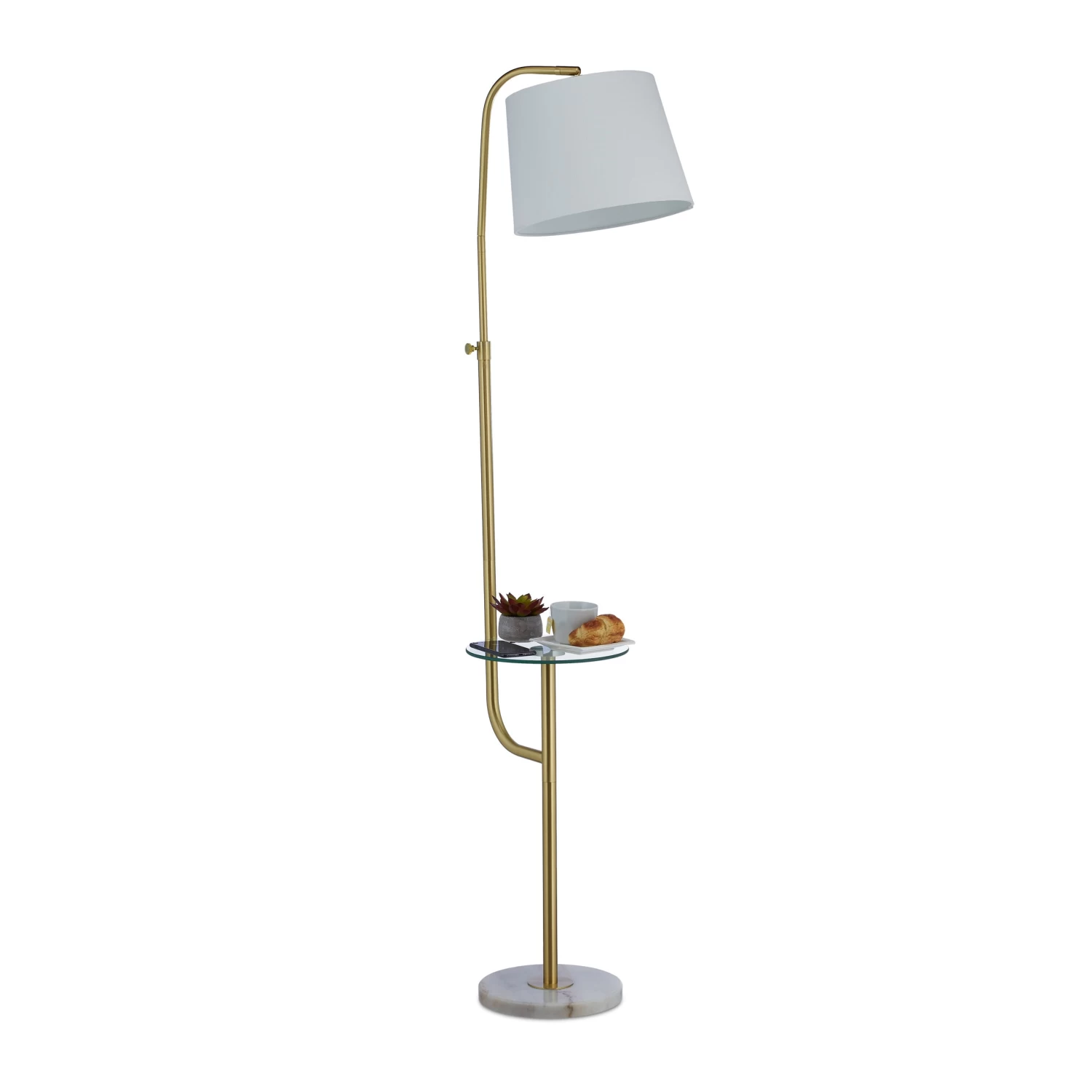 Stehlampe In Gold/ Weiß - (B)37 X (H)145 X (T)31 Cm 8 Stehlampe In Gold/ Weiß - (B)37 X (H)145 X (T)31 Cm – Bild 8