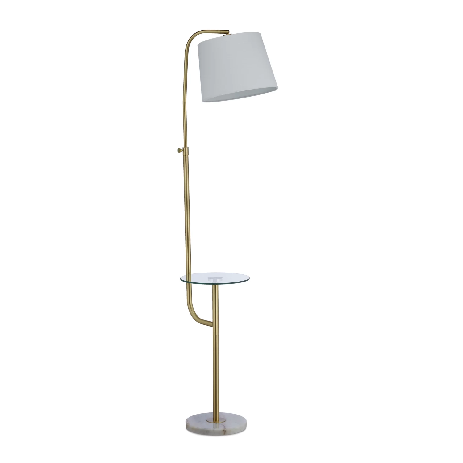 Stehlampe In Gold/ Weiß - (B)37 X (H)145 X (T)31 Cm 1 Stehlampe In Gold/ Weiß - (B)37 X (H)145 X (T)31 Cm