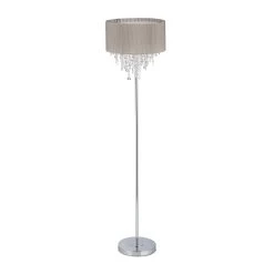 Stehlampe In Grau/Silber - (H)151,5 X Ø 38 Cm