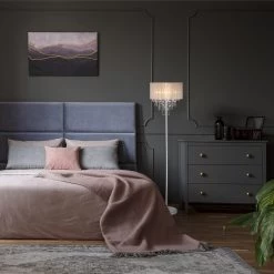 Stehlampe In Grau/Silber - (H)151,5 X Ø 38 Cm -Relaxdays relaxdays stehlampe in grau silber h 151 5 x o 38 cm 4