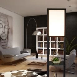 Stehlampe In Schwarz - (B)26 X (H)161 X (T)26 Cm -Relaxdays relaxdays stehlampe in schwarz b 26 x h 161 x t 26 cm 2