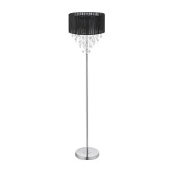 Stehlampe In Schwarz/ Silber - (H)150 X Ø 37,5 Cm -Relaxdays relaxdays stehlampe in schwarz silber h 150 x o 37 5 cm 7