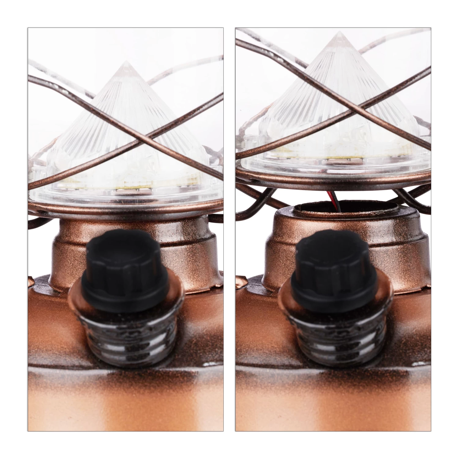 Sturmlaterne LED In Kupfer - (B)15 X (H)24 X (T)11,5 Cm 7 Sturmlaterne LED In Kupfer - (B)15 X (H)24 X (T)11,5 Cm – Bild 7