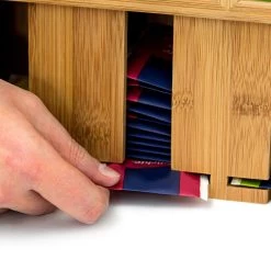 Teebeutelspender In Natur - (B)33,5 X (H)22 X (T)10 Cm -Relaxdays relaxdays teebeutelspender in natur b 33 5 x h 22 x t 10 cm 2