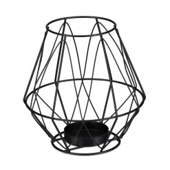 Teelichthalter In Schwarz - (H)14 X Ø 14 Cm