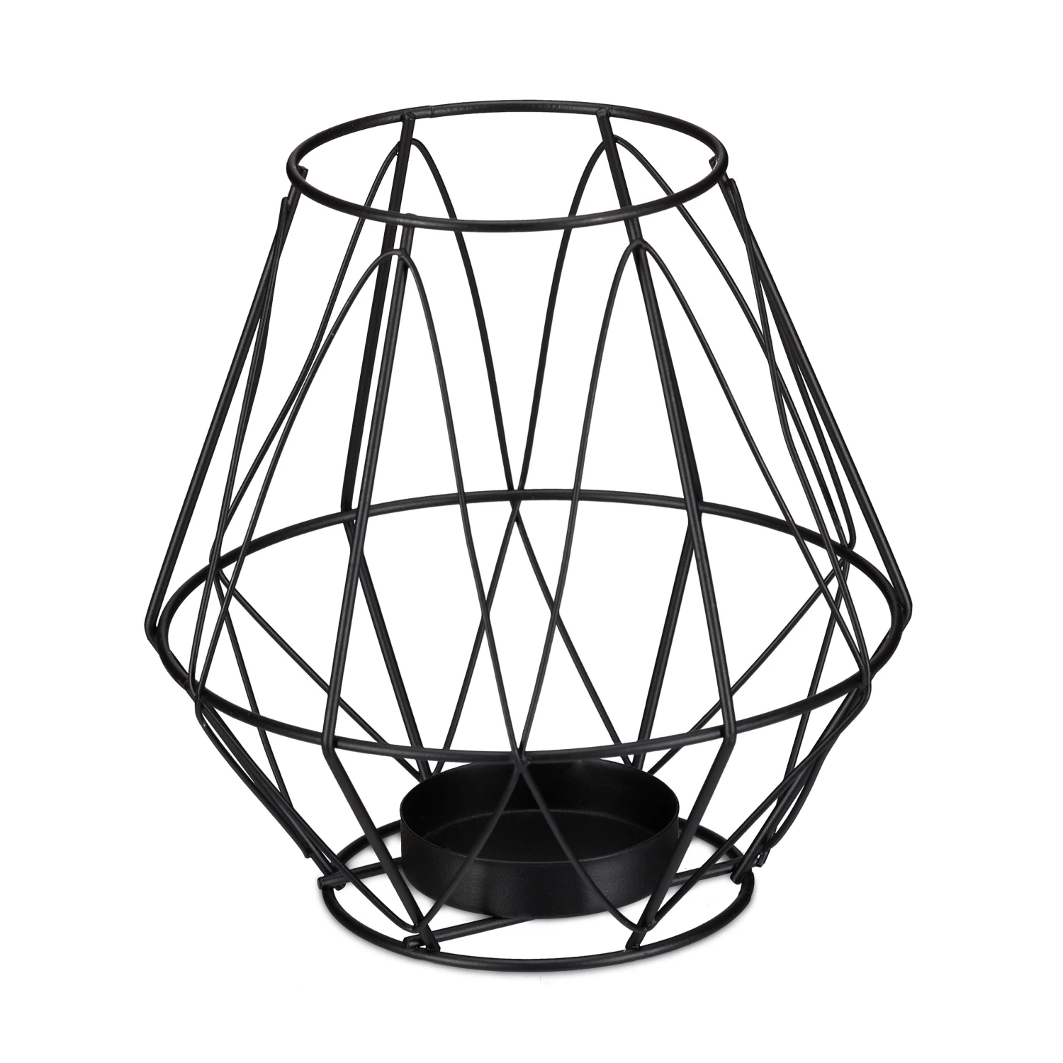 Teelichthalter In Schwarz - (H)14 X Ø 14 Cm 1 Teelichthalter In Schwarz - (H)14 X Ø 14 Cm