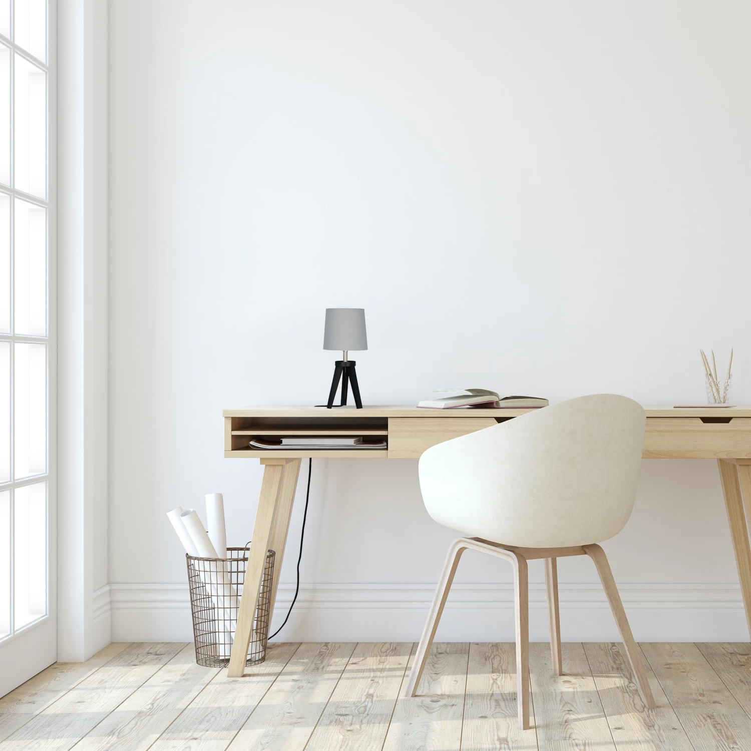 Tischlampe "Dreibein" In Schwarz/ Grau 5 Tischlampe "Dreibein" In Schwarz/ Grau – Bild 5