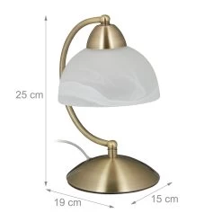 Tischlampe In Gold - (H)25 Cm 11 Tischlampe In Gold - (H)25 Cm -Relaxdays relaxdays tischlampe in gold h 25 cm 3
