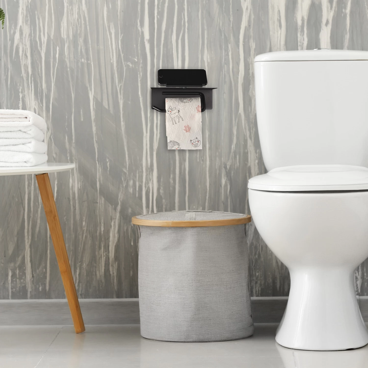 Toilettenpapierhalter In Schwarz - (B)18,5 X (H)7 X (T)10,5 Cm 2 Toilettenpapierhalter In Schwarz - (B)18,5 X (H)7 X (T)10,5 Cm – Bild 2