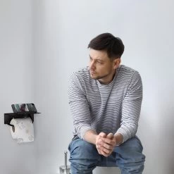 Toilettenpapierhalter In Schwarz - (B)18,5 X (H)7 X (T)10,5 Cm 10 Toilettenpapierhalter In Schwarz - (B)18,5 X (H)7 X (T)10,5 Cm -Relaxdays relaxdays toilettenpapierhalter in schwarz b 18 5 x h 7 x t 10 5 cm 2