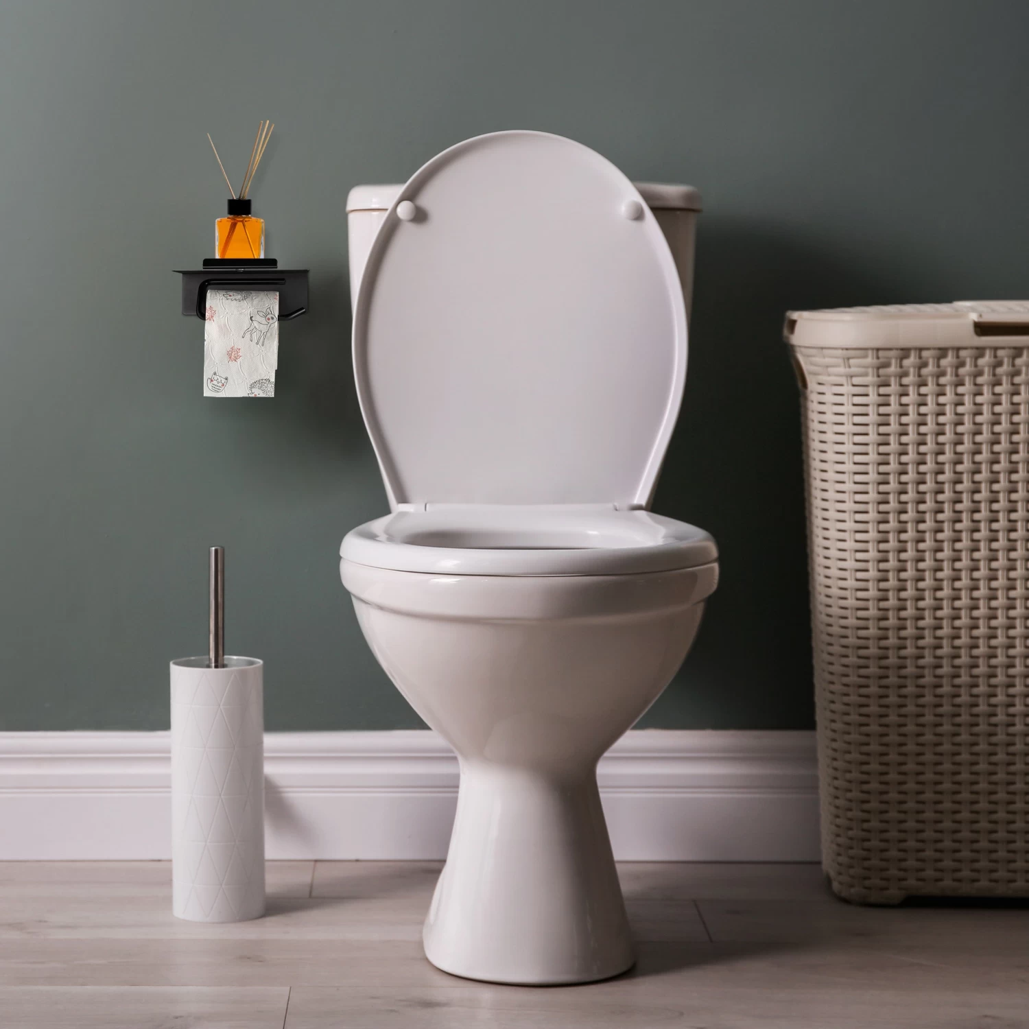 Toilettenpapierhalter In Schwarz - (B)18,5 X (H)7 X (T)10,5 Cm 5 Toilettenpapierhalter In Schwarz - (B)18,5 X (H)7 X (T)10,5 Cm – Bild 5