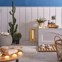 Toilettenpapierhalter Stehend Bambus -Relaxdays relaxdays toilettenpapierhalter stehend bambus 4