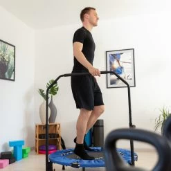 Trampolin In Blau/Schwarz - (B)102 X (H)121 X (T)102 Cm -Relaxdays relaxdays trampolin in blau schwarz b 102 x h 121 x t 102 cm 5