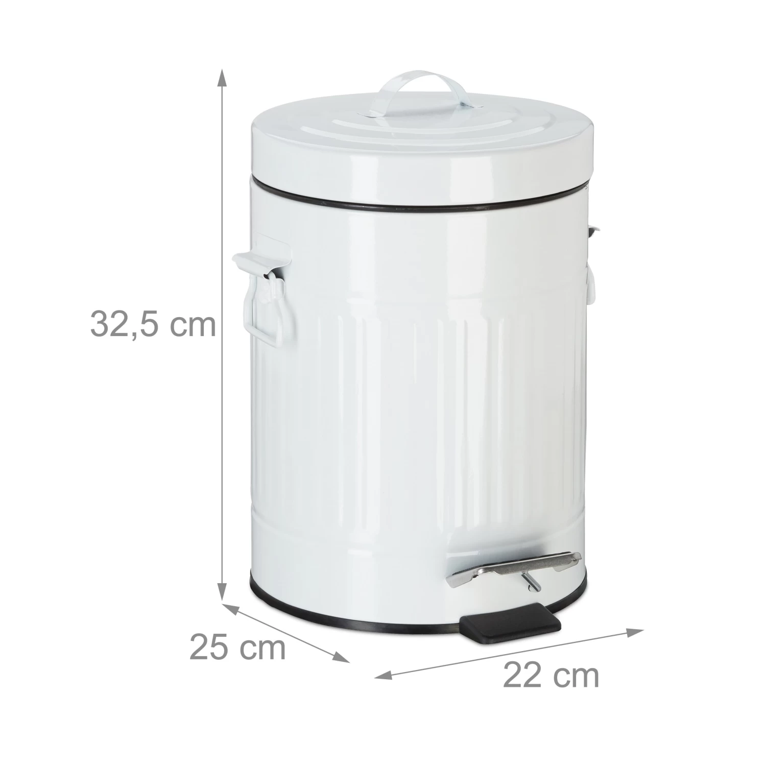 Treteimer Vintage In Weiß - 5 L 4 Treteimer Vintage In Weiß - 5 L – Bild 4