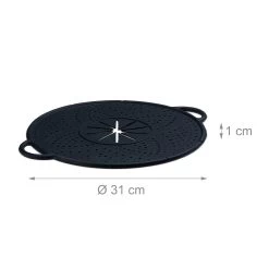 Überkochschutz In Schwarz - Ø 30 Cm -Relaxdays relaxdays uberkochschutz in schwarz o 30 cm 3