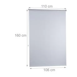 Verdunklungsrollo In Weiß - (B)110 X (H)160 Cm 11 Verdunklungsrollo In Weiß - (B)110 X (H)160 Cm -Relaxdays relaxdays verdunklungsrollo in weiss b 110 x h 160 cm 3