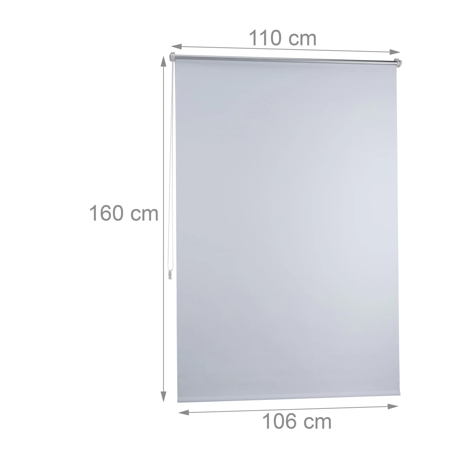 Verdunklungsrollo In Weiß - (B)110 X (H)160 Cm 4 Verdunklungsrollo In Weiß - (B)110 X (H)160 Cm – Bild 4